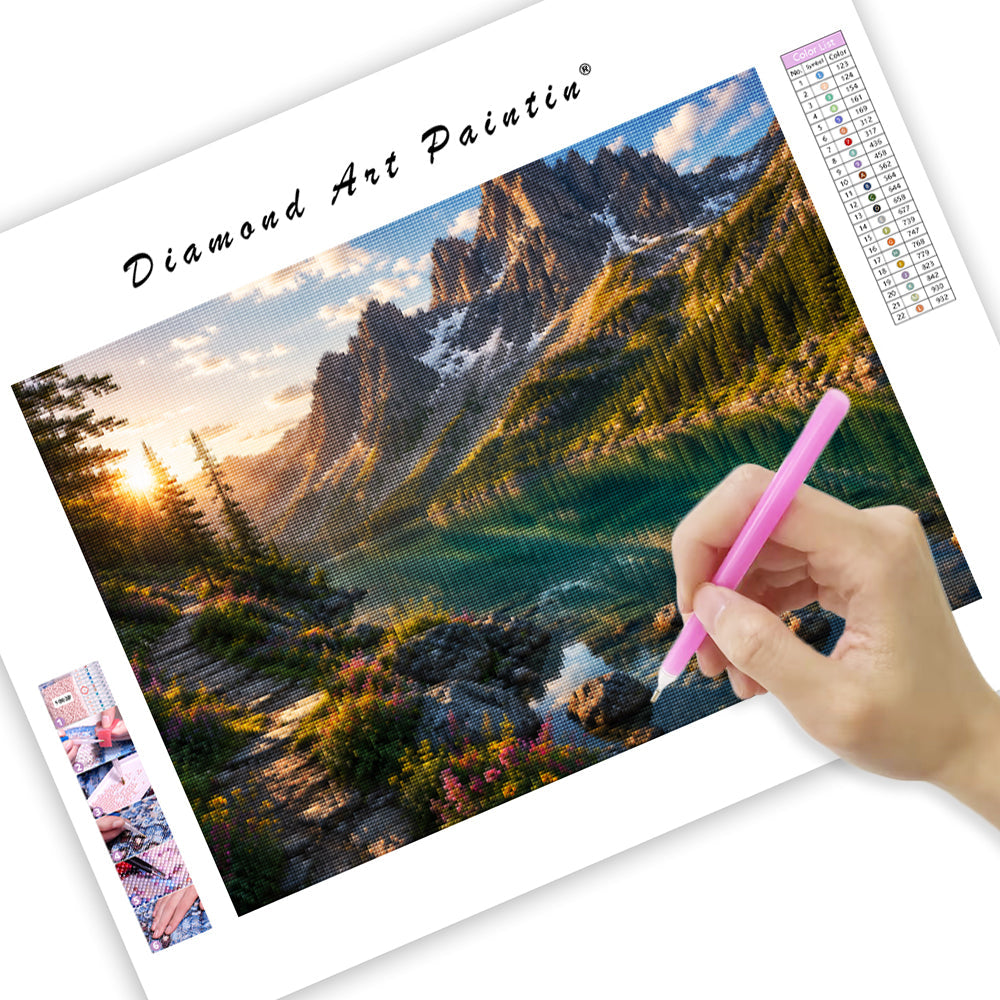 Peony Crane Garden - Diamond Painting