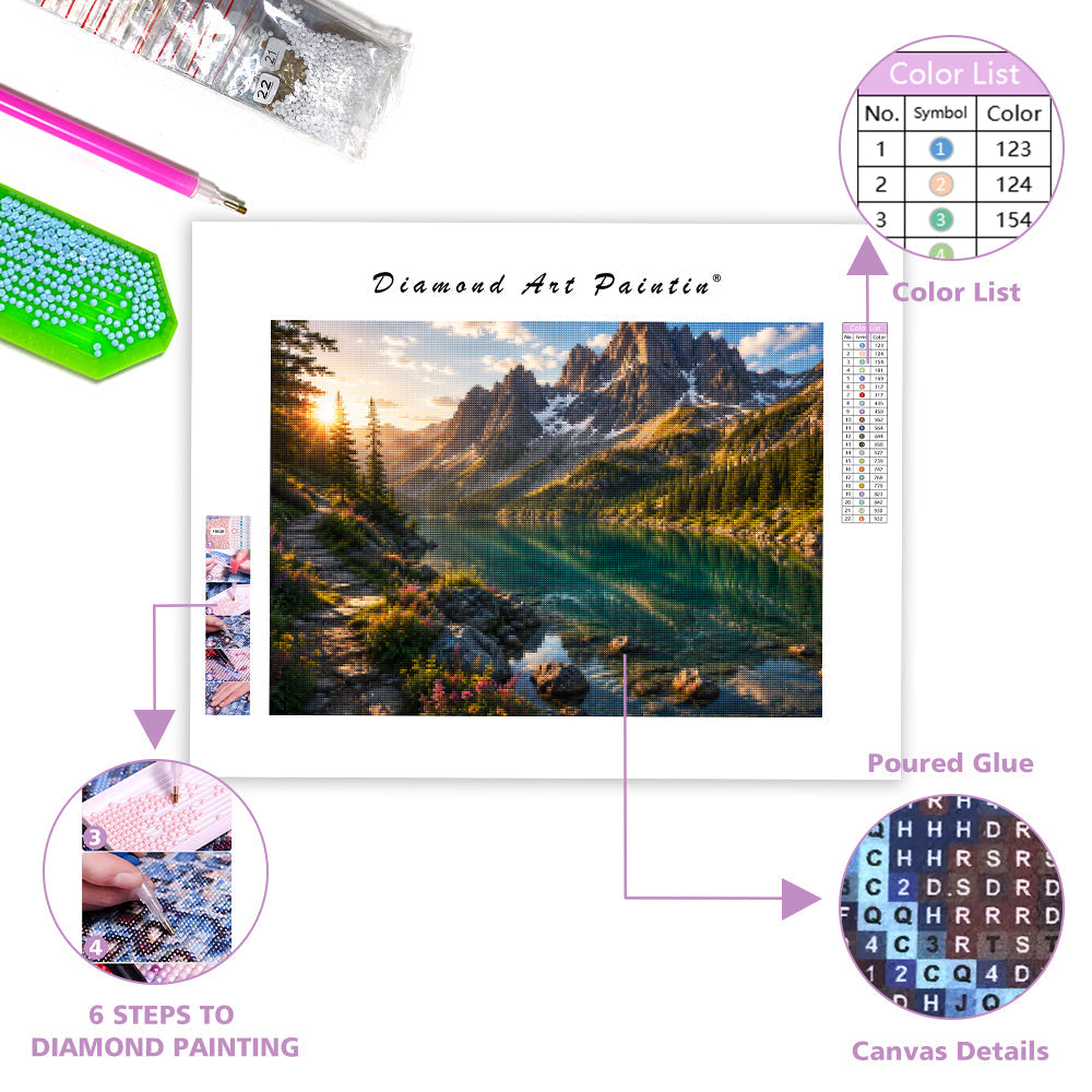 Peony Crane Garden - Diamond Painting