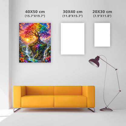 Rainbow Tree Falls - Diamond Painting