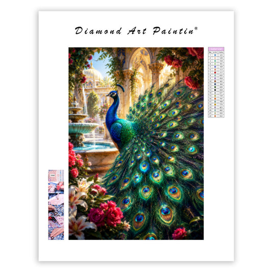 Royal Peacock Garden - Diamond Painting