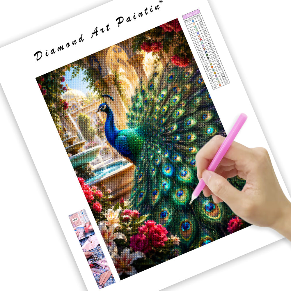 Royal Peacock Garden - Diamond Painting