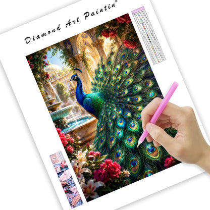 Royal Peacock Garden - Diamond Painting