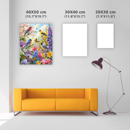 Spring Songbird Garden - Diamond Painting