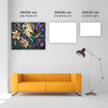Stained Glass Hummingbirds - Diamond Painting