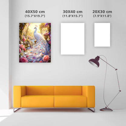 White Peacock Paradise - Diamond Painting