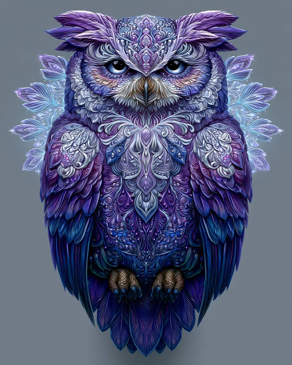 Amethyst Owl Mask - Diamond Painting