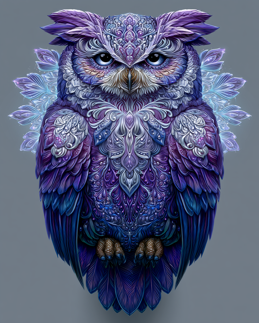 Amethyst Owl Mask - Diamond Painting