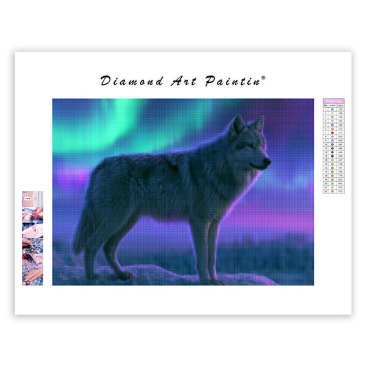 Aurora Wolf - Diamond Painting