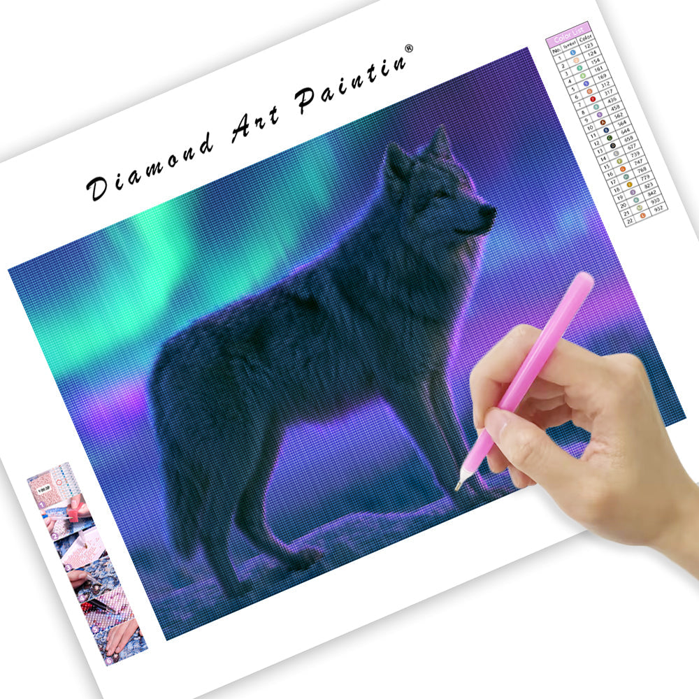 Aurora Wolf - Diamond Painting