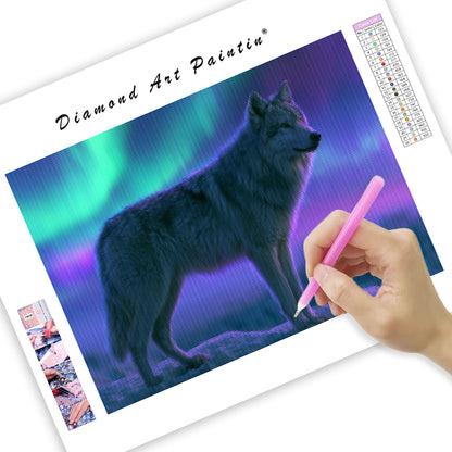 Aurora Wolf - Diamond Painting
