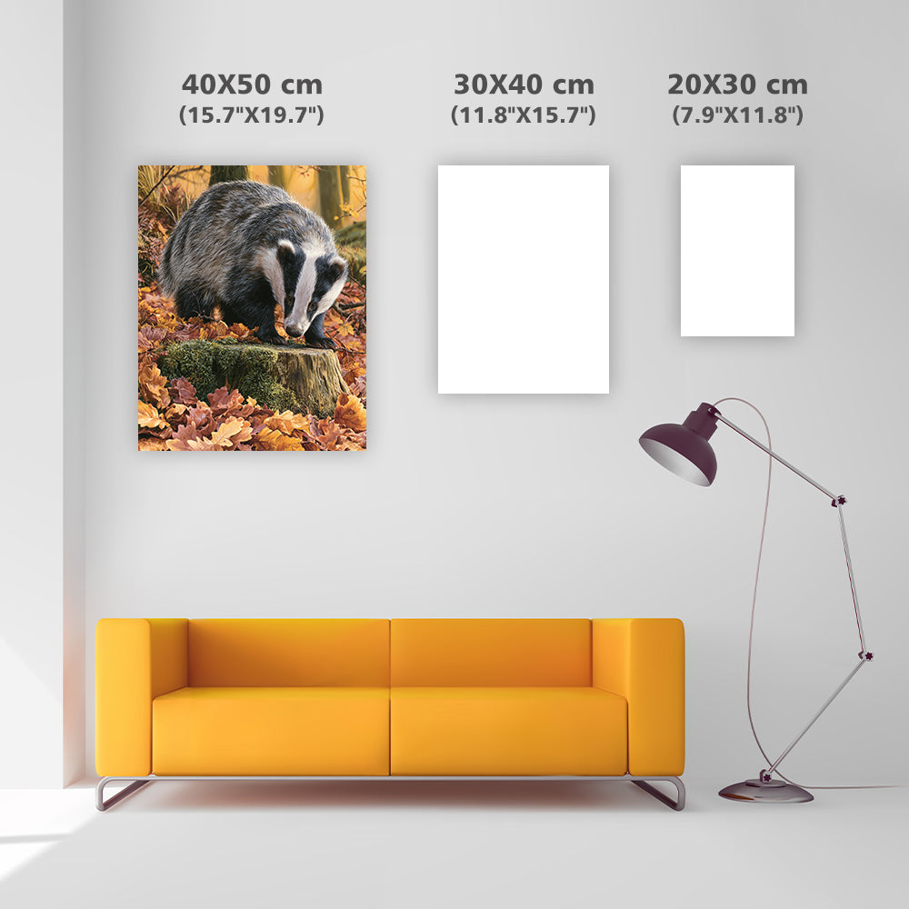 Autumn Badger - Diamond Painting