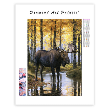 Autumn Moose - Diamond Painting