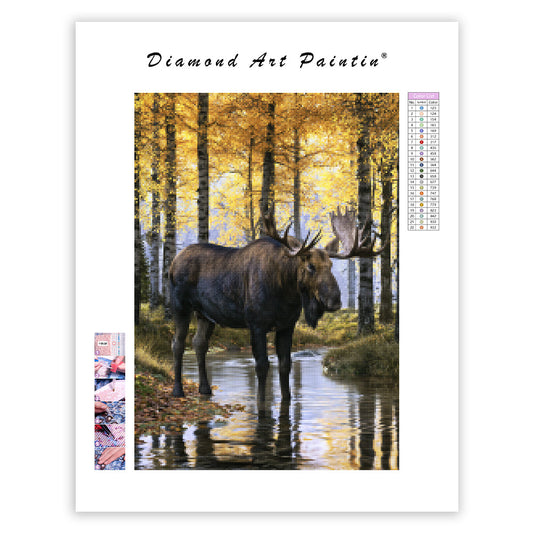 Autumn Moose - Diamond Painting