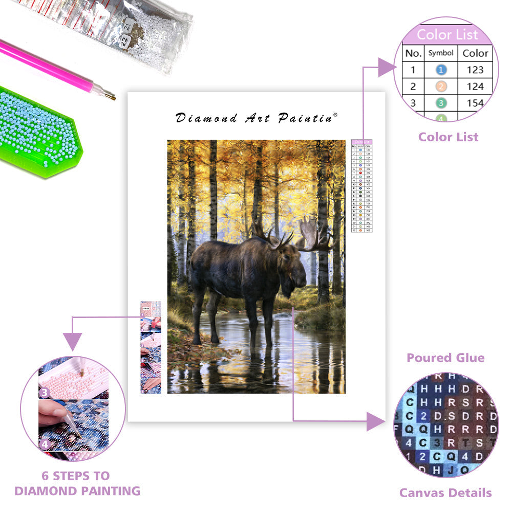Autumn Moose - Diamond Painting