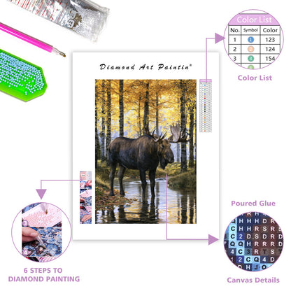 Autumn Moose - Diamond Painting