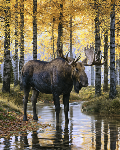 Autumn Moose - Diamond Painting