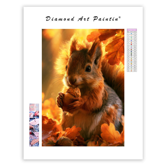 Autumn Squirrel - Diamond Painting