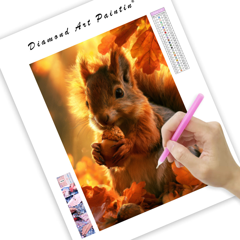Autumn Squirrel - Diamond Painting