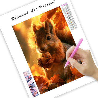 Autumn Squirrel - Diamond Painting