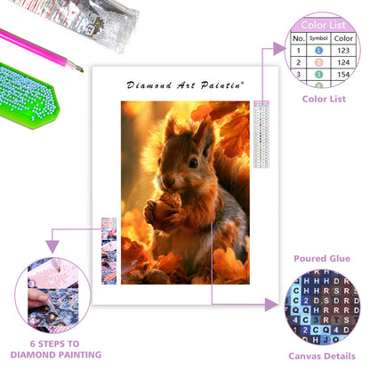 Autumn Squirrel - Diamond Painting