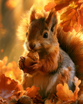Autumn Squirrel - Diamond Painting