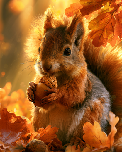 Autumn Squirrel - Diamond Painting
