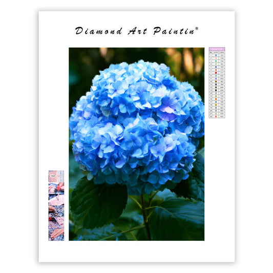 Blue Hydrangea - Diamond Painting