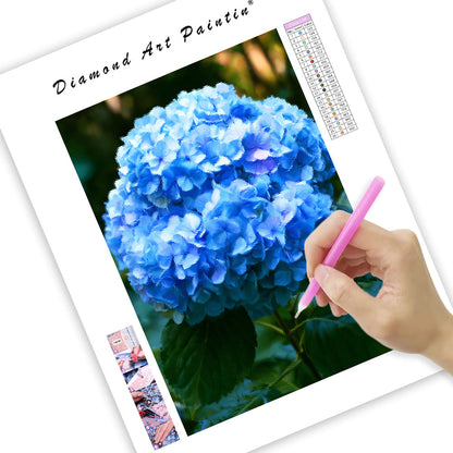 Blue Hydrangea - Diamond Painting