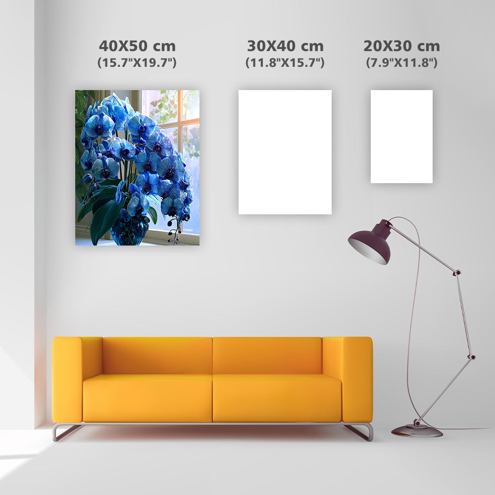 Blue Orchid Window - Diamond Painting