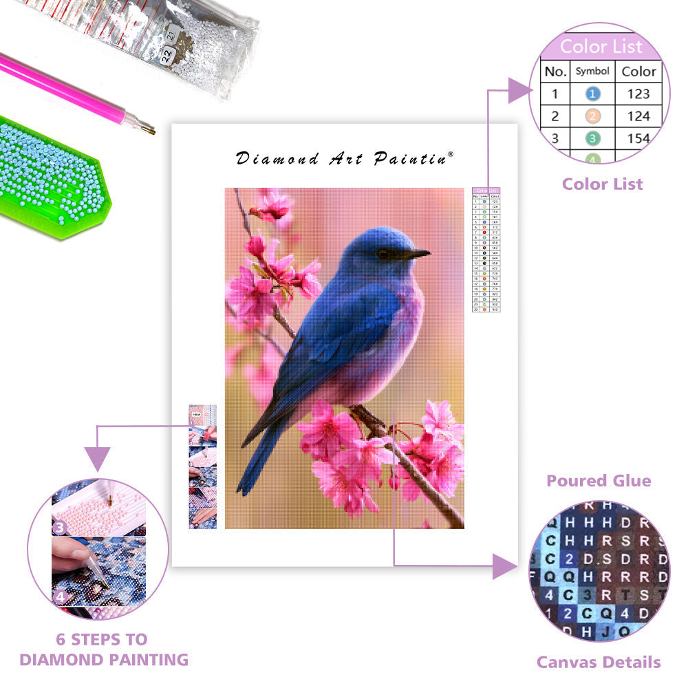 Bluebird Blossom - Diamond Painting