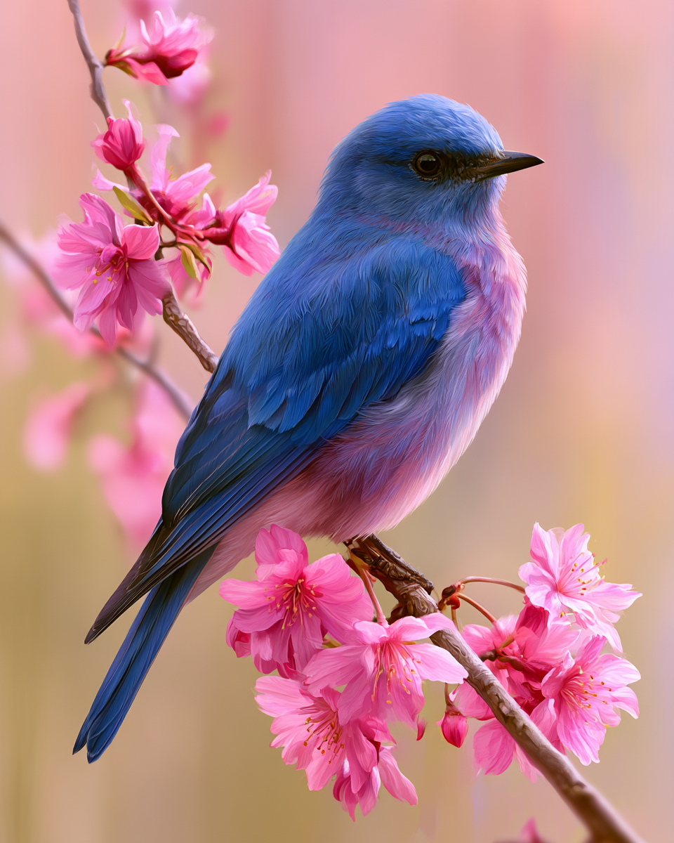 Bluebird Blossom - Diamond Painting