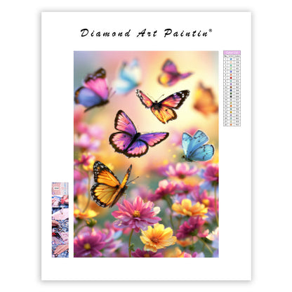 Butterfly Meadow - Diamond Painting
