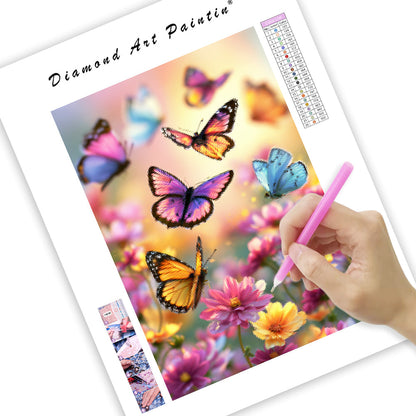 Butterfly Meadow - Diamond Painting