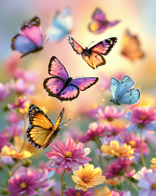 Butterfly Meadow - Diamond Painting