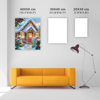 Candy Cane Cottage - Diamond Painting