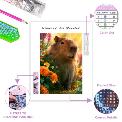 Capybara Garden - Diamond Painting