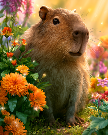 Capybara Garden - Diamond Painting