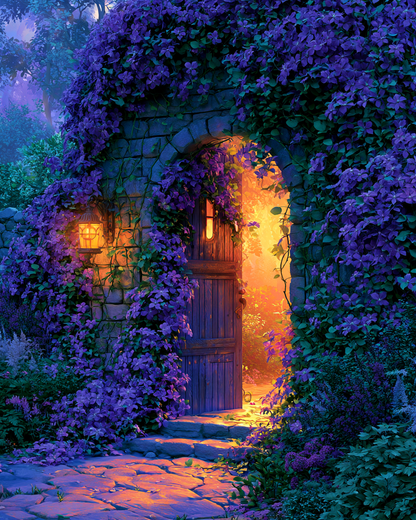 Clematis Doorway - Diamond Painting