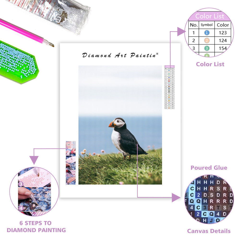 Coastal Puffin - Diamond Painting