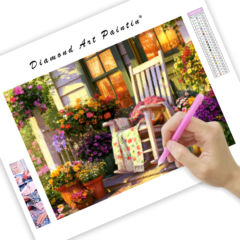 Country Rocking Chair - Diamond Painting