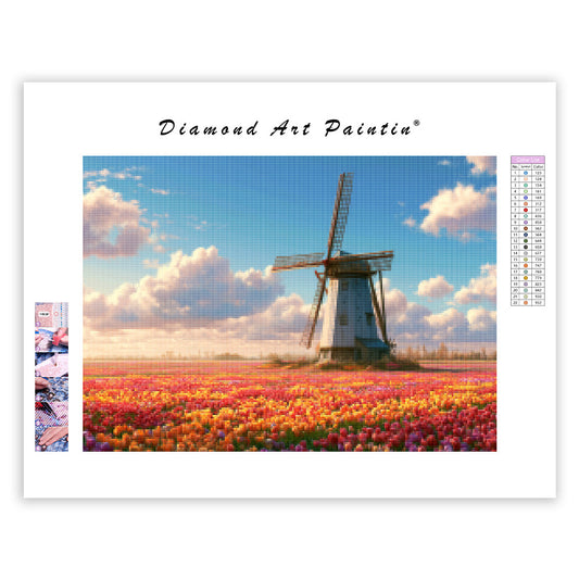 Countryside Windmill - Diamond Painting