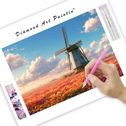 Countryside Windmill - Diamond Painting
