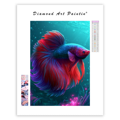Crystal Betta Fish - Diamond Painting
