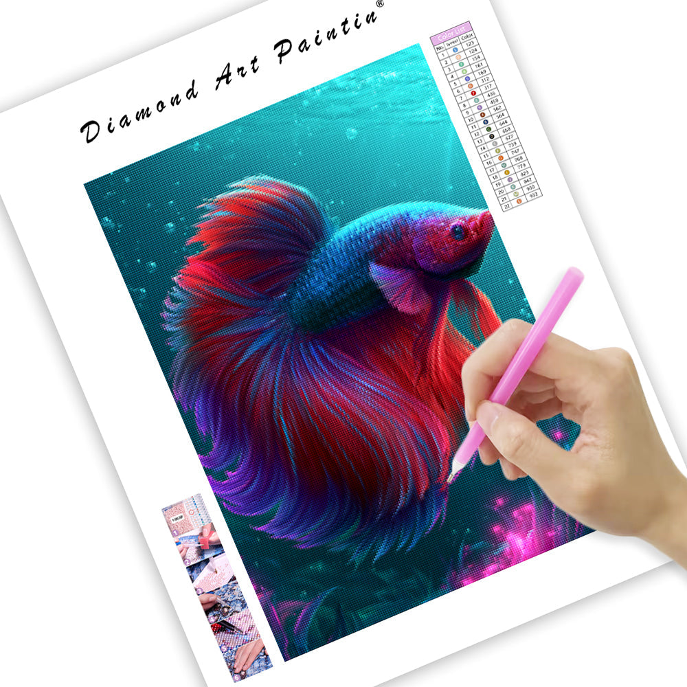 Crystal Betta Fish - Diamond Painting