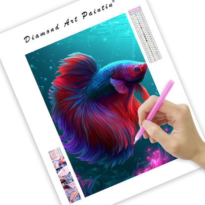 Crystal Betta Fish - Diamond Painting
