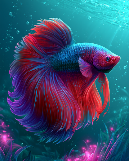 Crystal Betta Fish - Diamond Painting