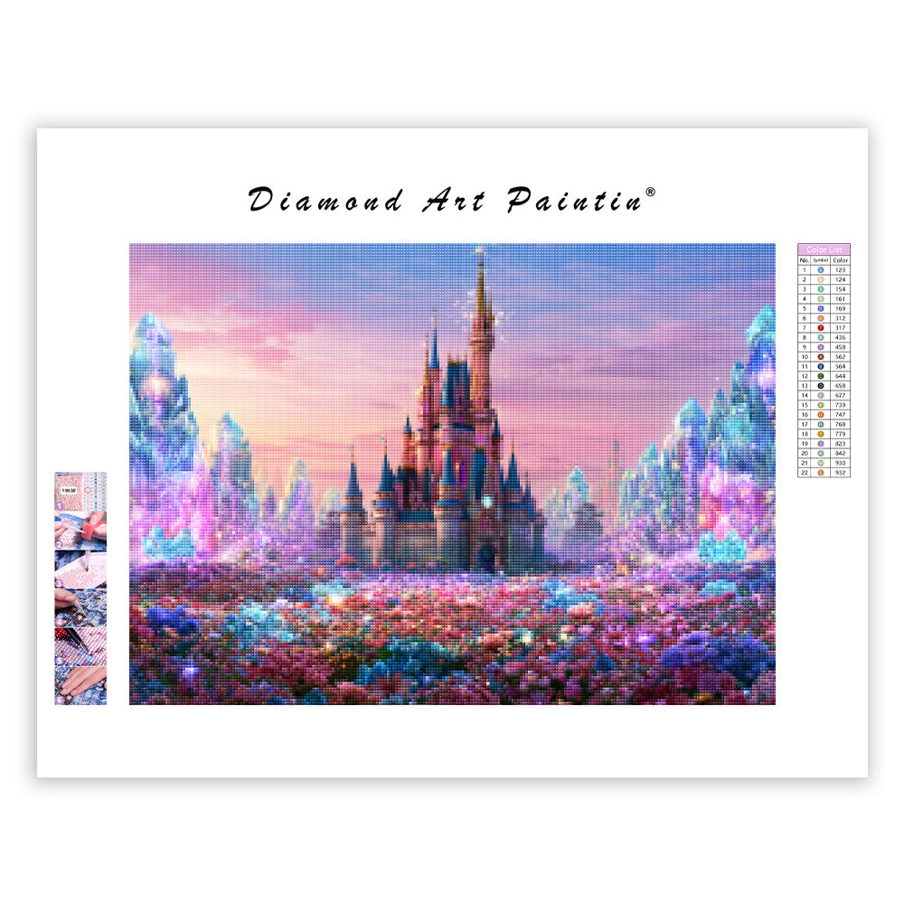 Crystal Castle Garden - Diamond Painting