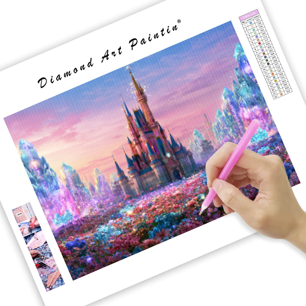 Crystal Castle Garden - Diamond Painting