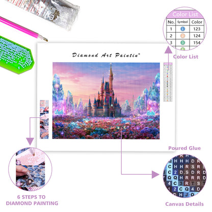 Crystal Castle Garden - Diamond Painting