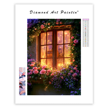 Crystal Cottage Window - Diamond Painting